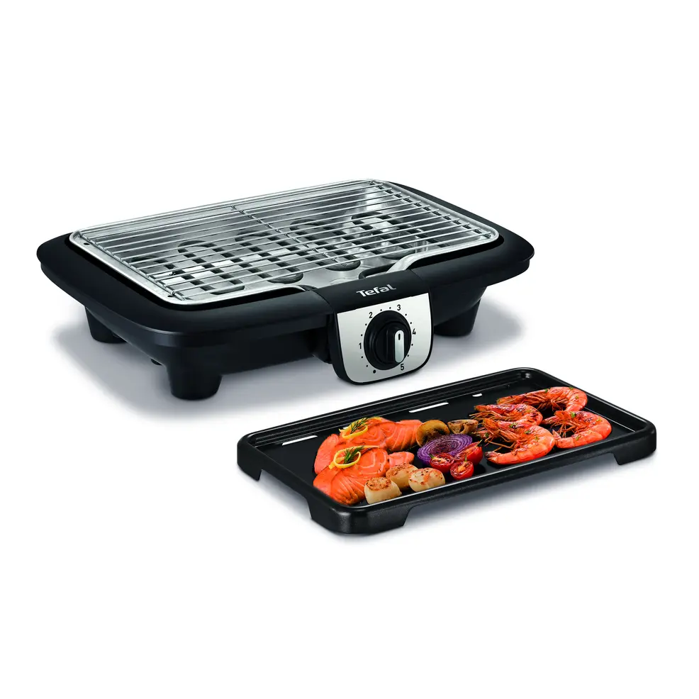 Barbecue Électrique Tefal Easy Grill 2-en-1– Grill & Plancha, 2100 W