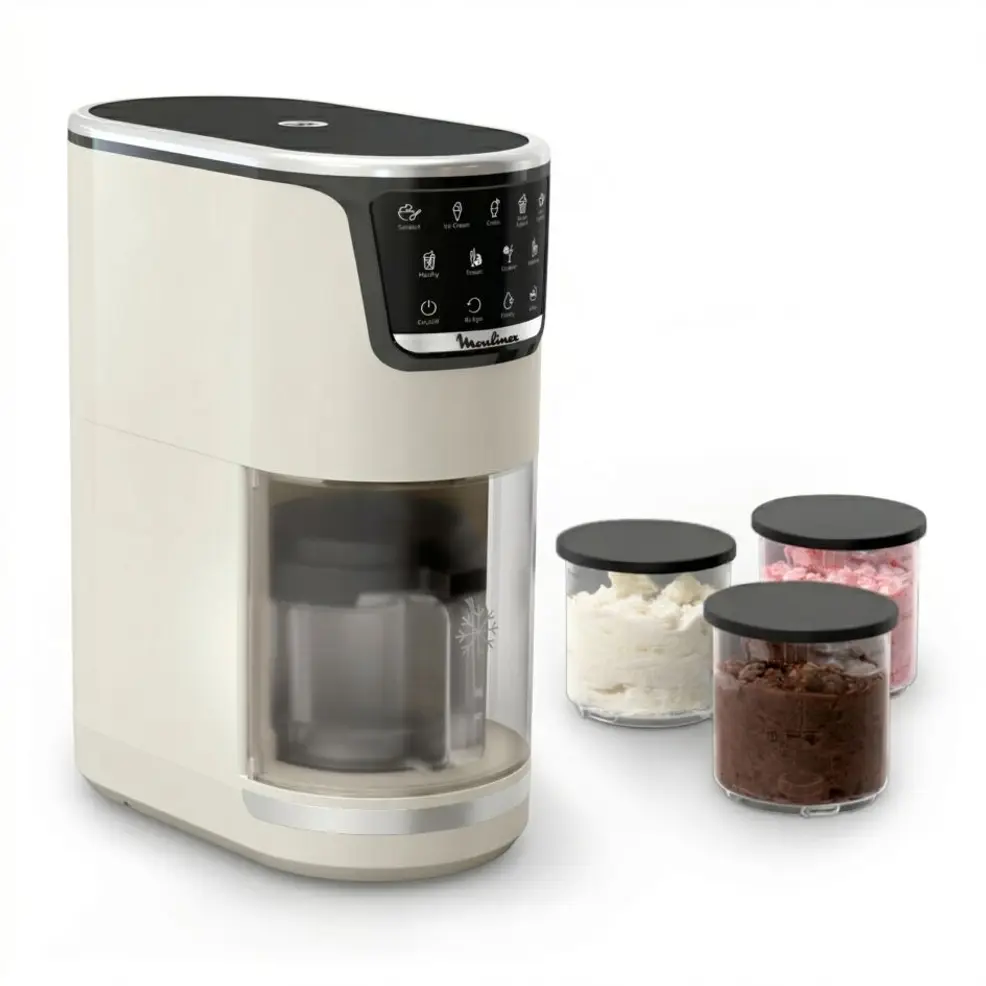 Machine à Glace Moulinex Dolci Rise – 10 Programmes, 1,4 L, 600 W