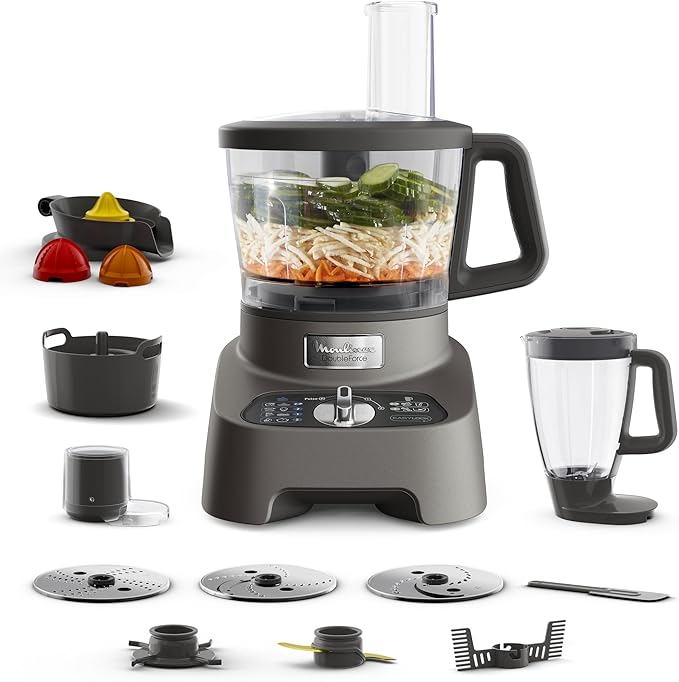 Robot multifonctions MOULINEX Double Force 1000W SILVER – 10 Accessoires